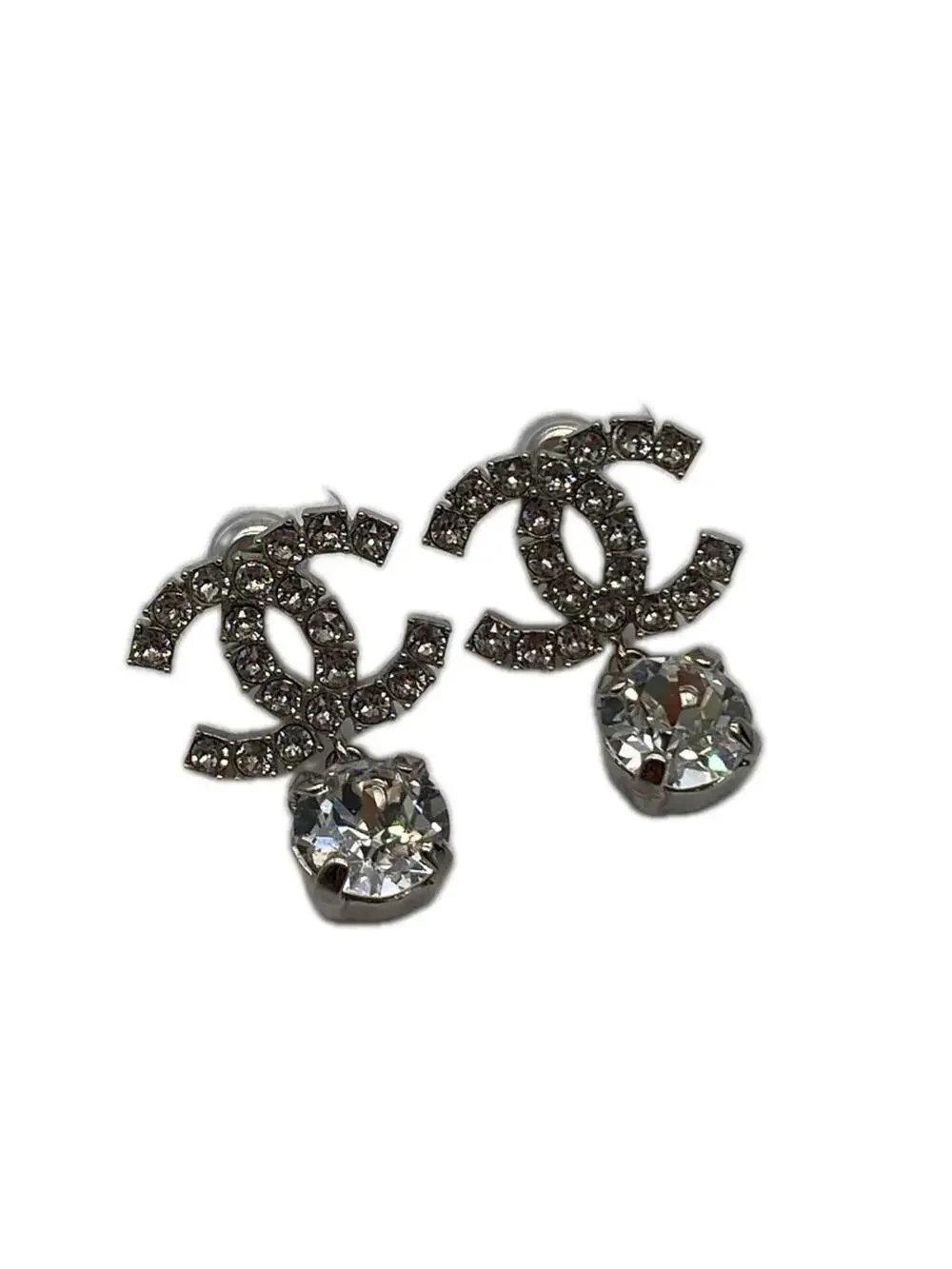 Chanel Cc Logo Earrings Sterling Silver #357842C84B